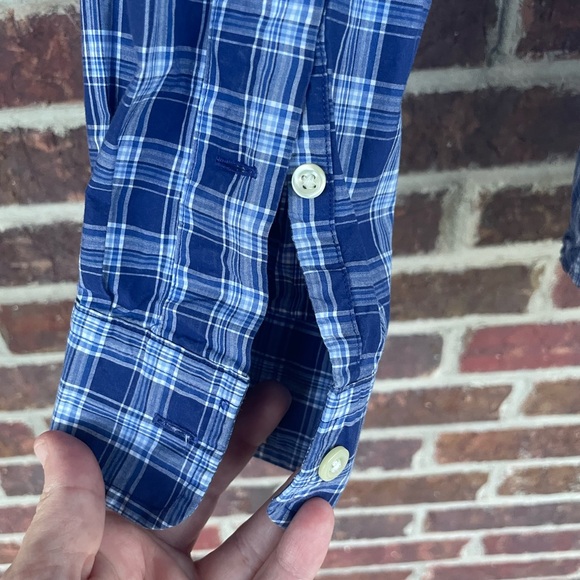 Men’s Ralph Lauren Blue Check Button Down Top Size Small - Picture 7 of 10